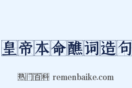 皇帝本命醮词造句是什么意思的图片
